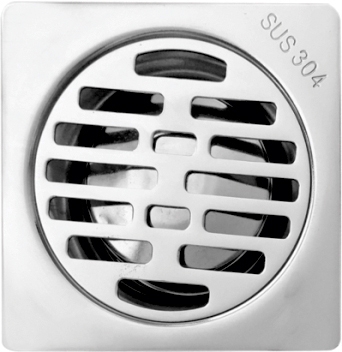 Phễu thoát sàn PTS-04 SUS 304 ( 120x120)  D60- D 90