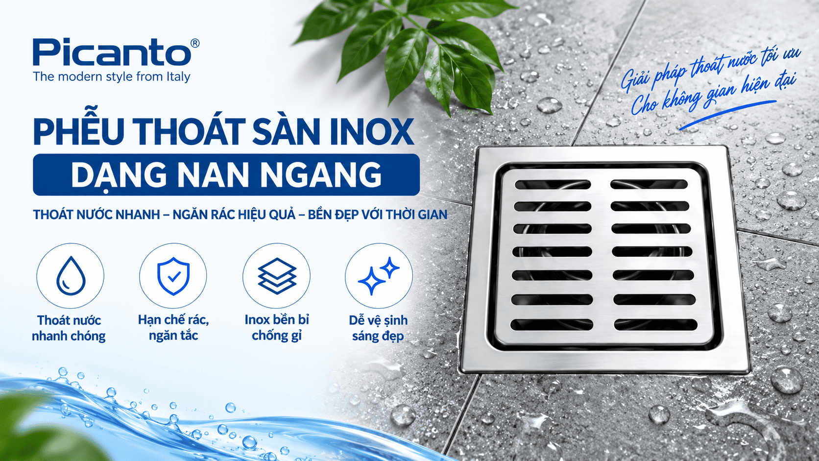 phễu thoát sàn inox