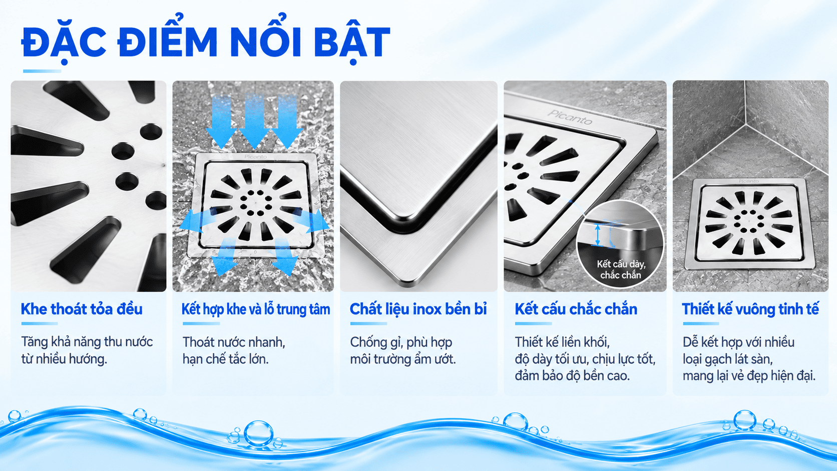 phễu thoát nước inox