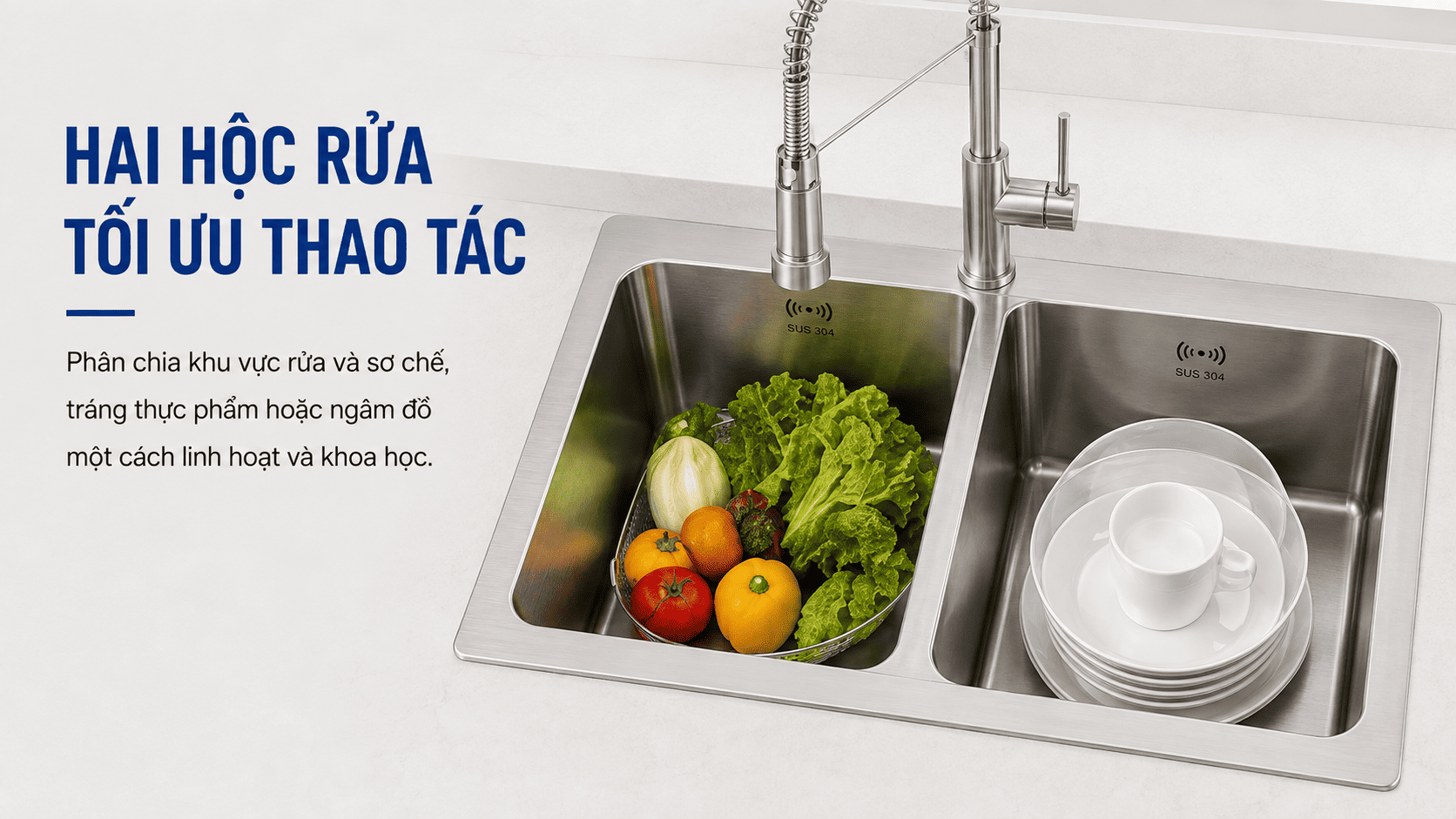 chậu 2 hộc rửa tối ưu (1)