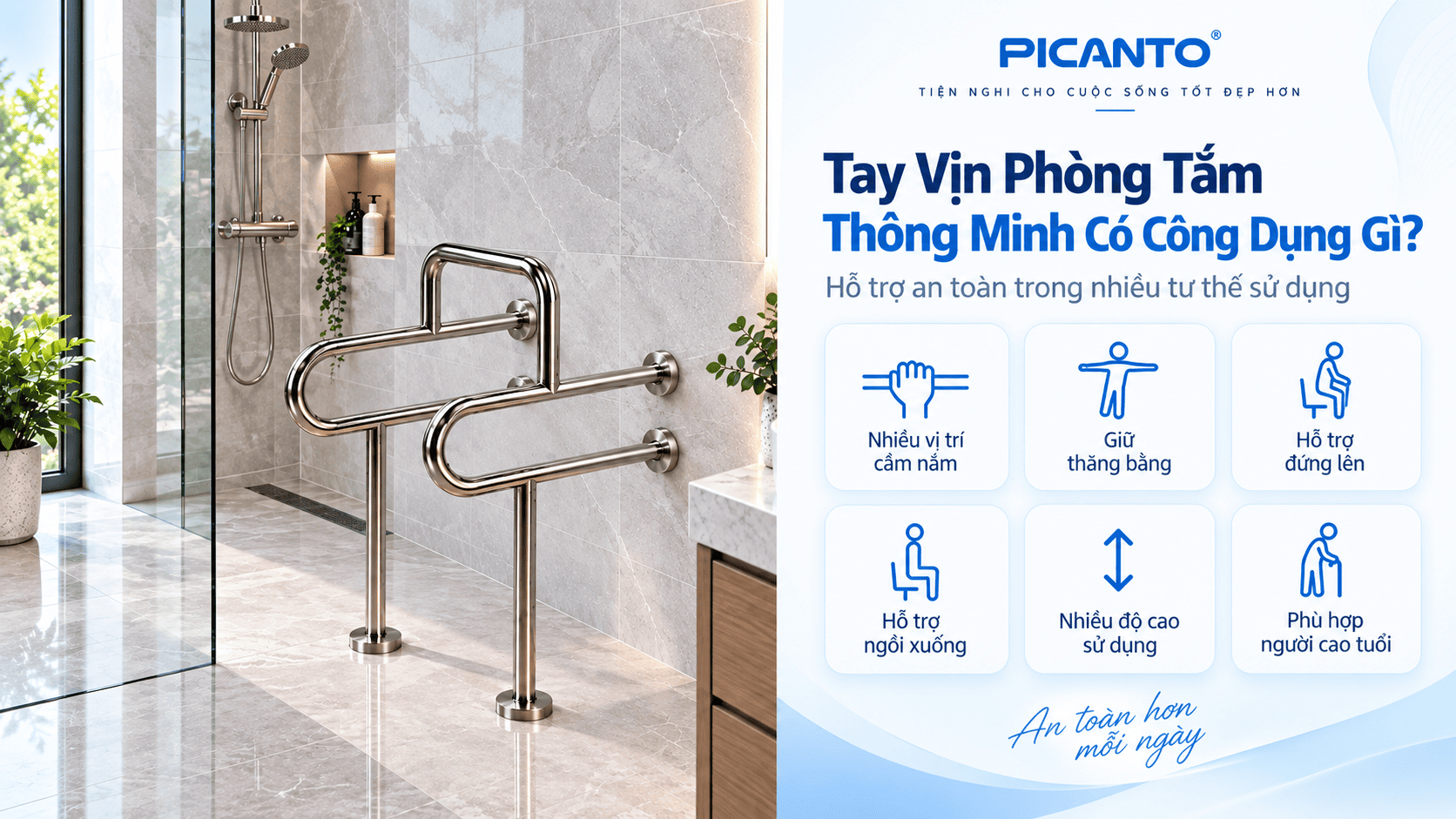 tay vịn phòng tắm thông minh