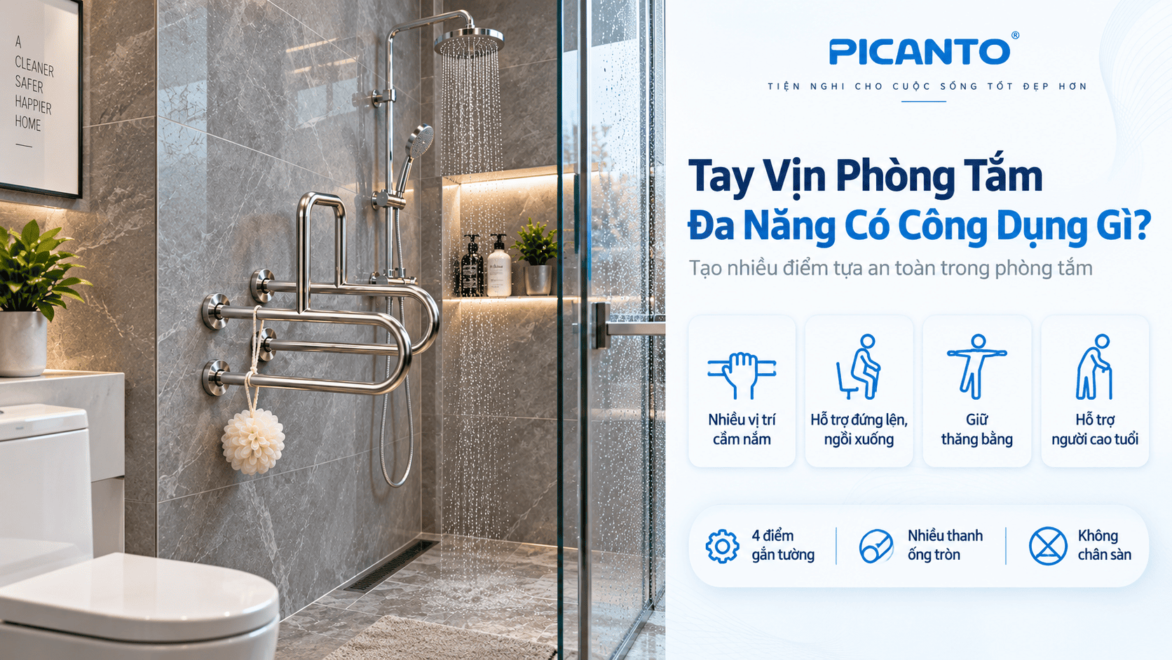 tay vịn phòng tắm đa năng