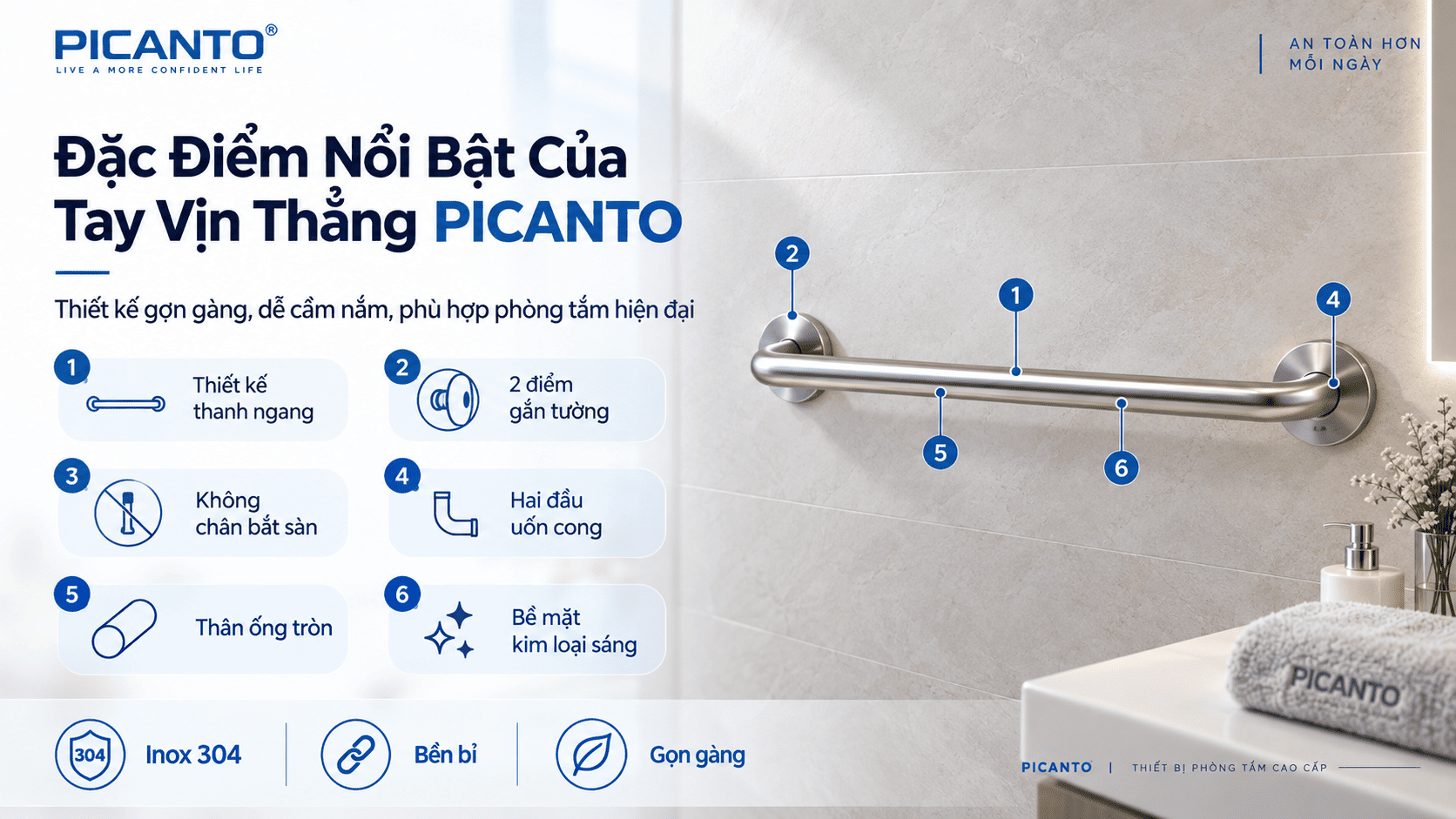 thanh tay vịn nhà tắm
