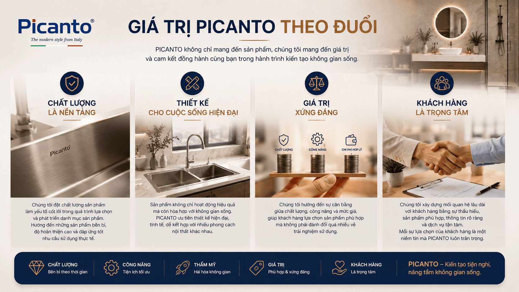 giá trị picanto theo đuổi