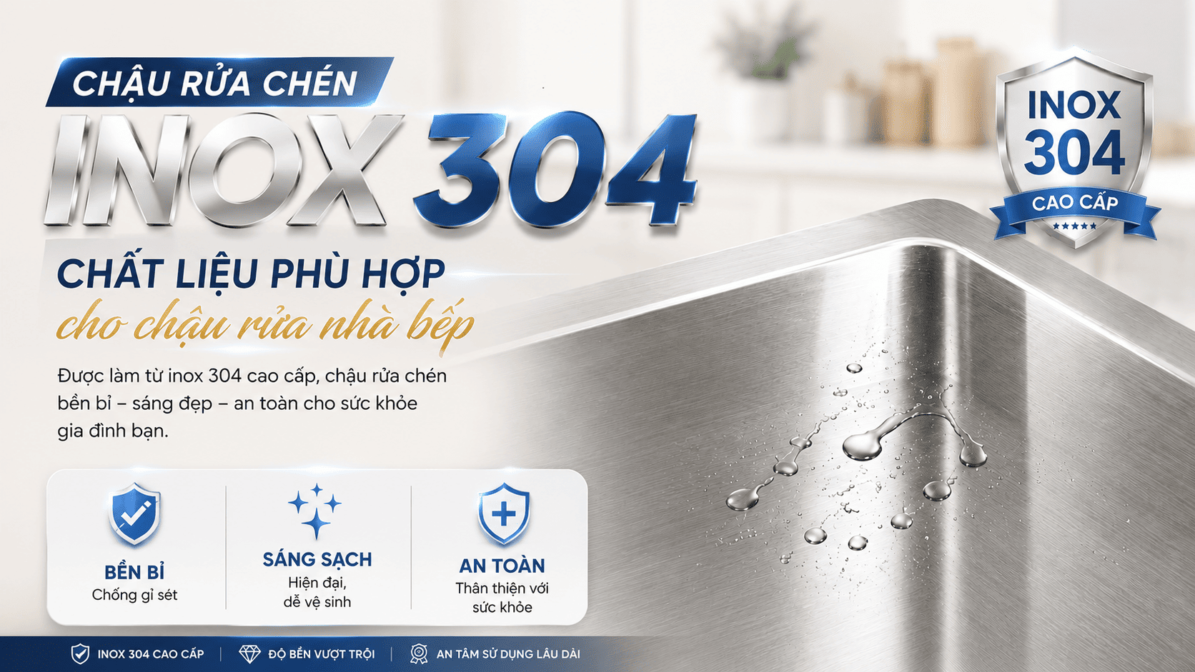 chậu rửa chén inox 304