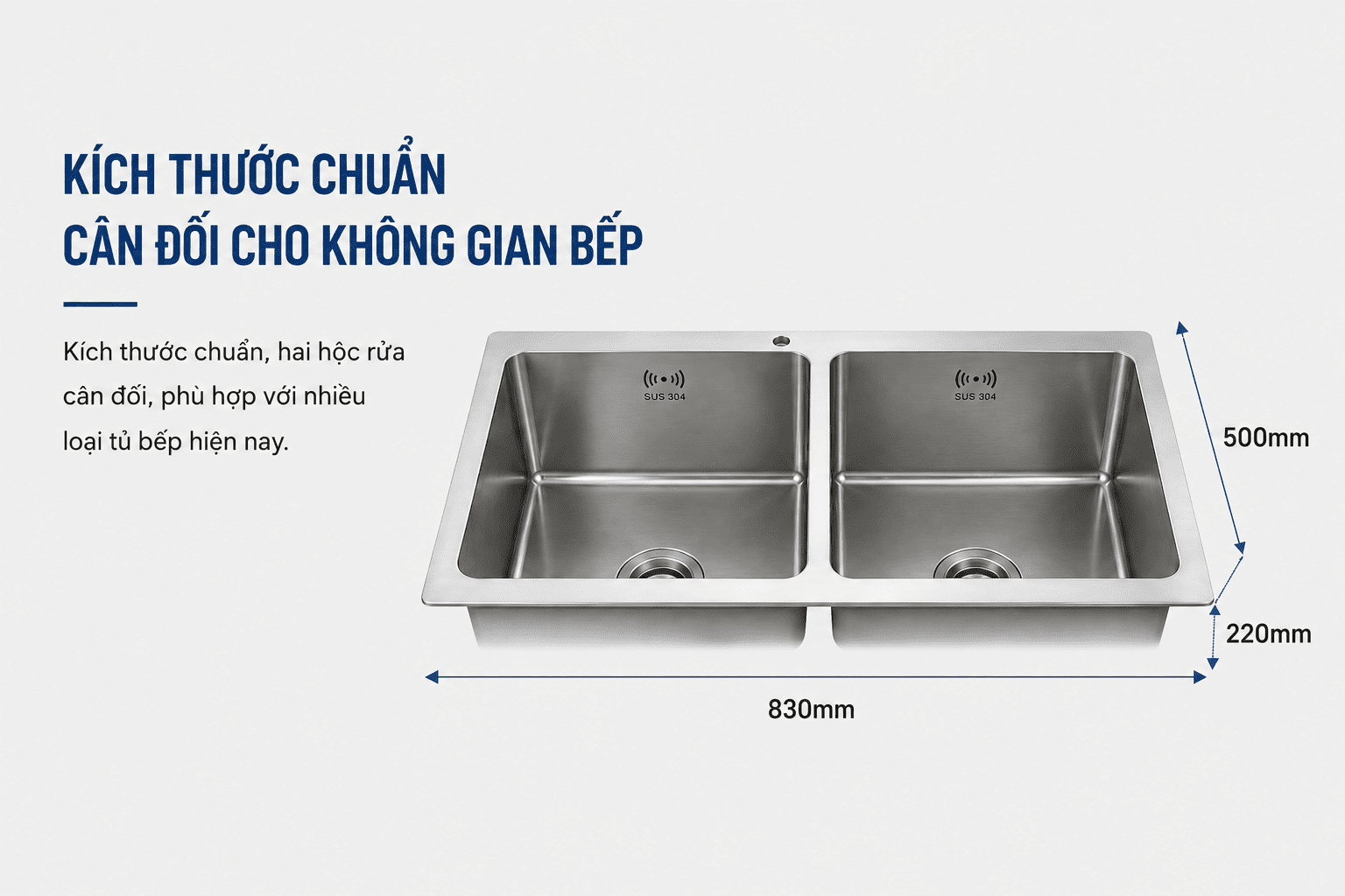 kích thước chậu 830x500x220