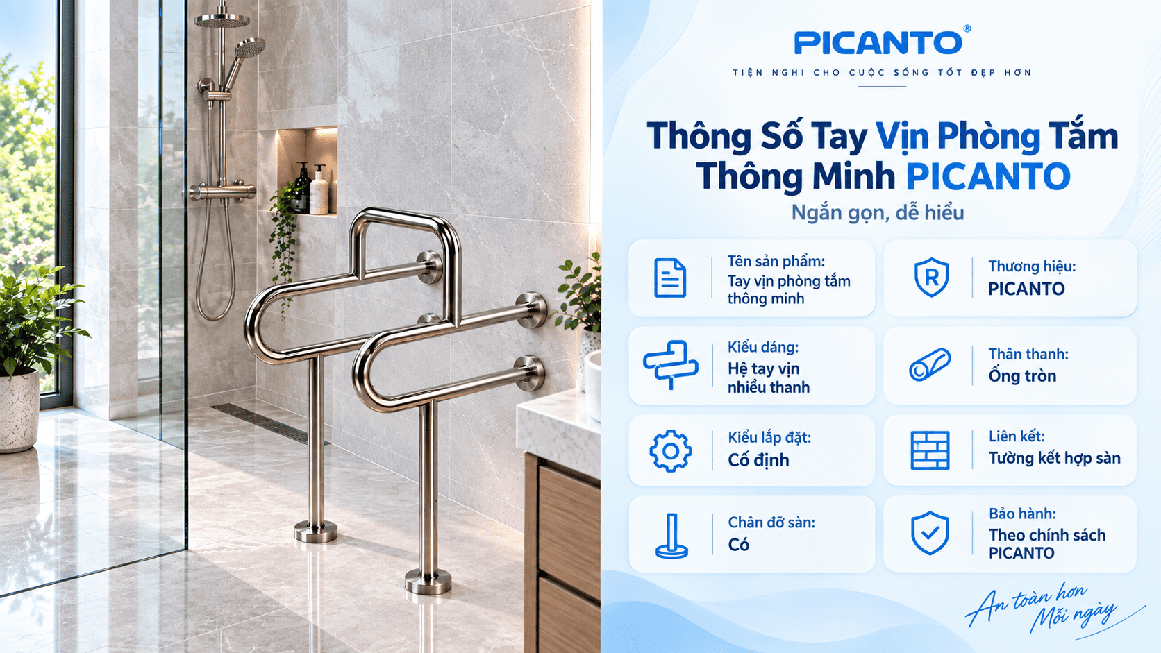 tay vịn phòng tắm thông minh