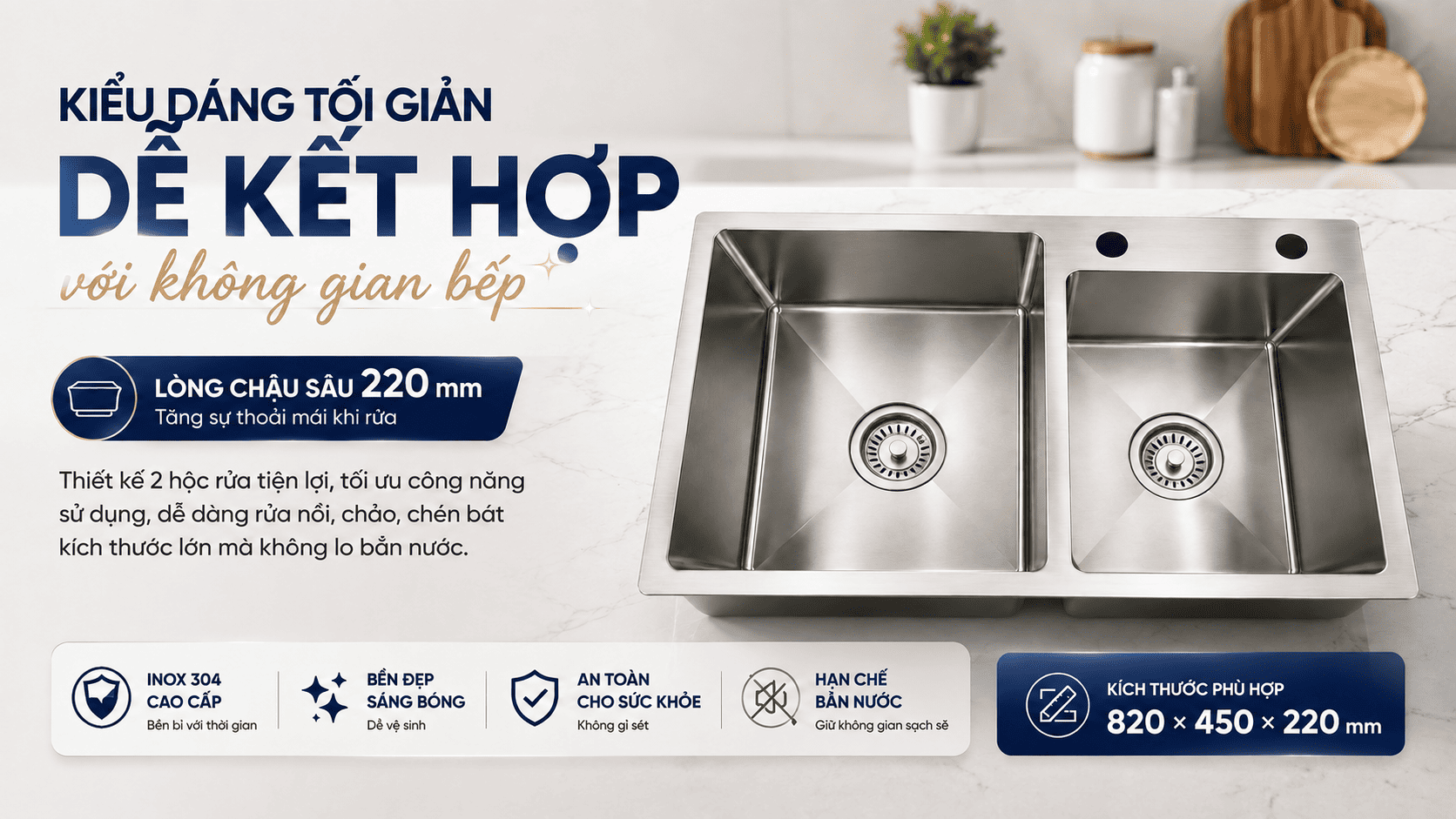 tính năng chậu rửa chén