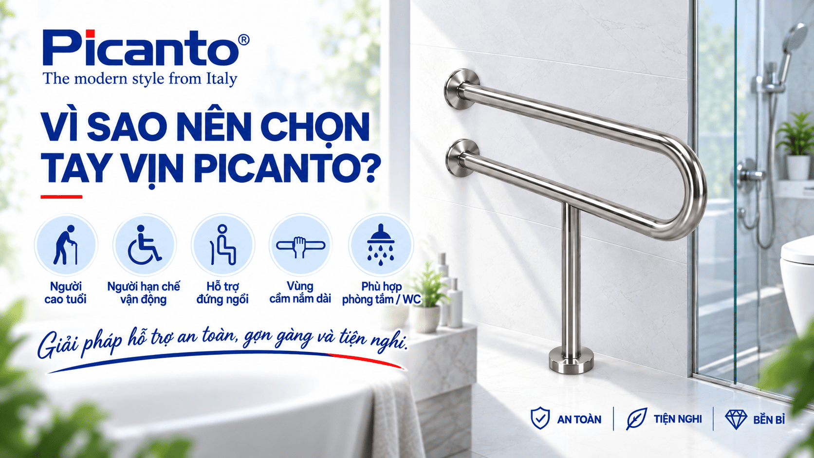 tay vịn phòng tắm picanto