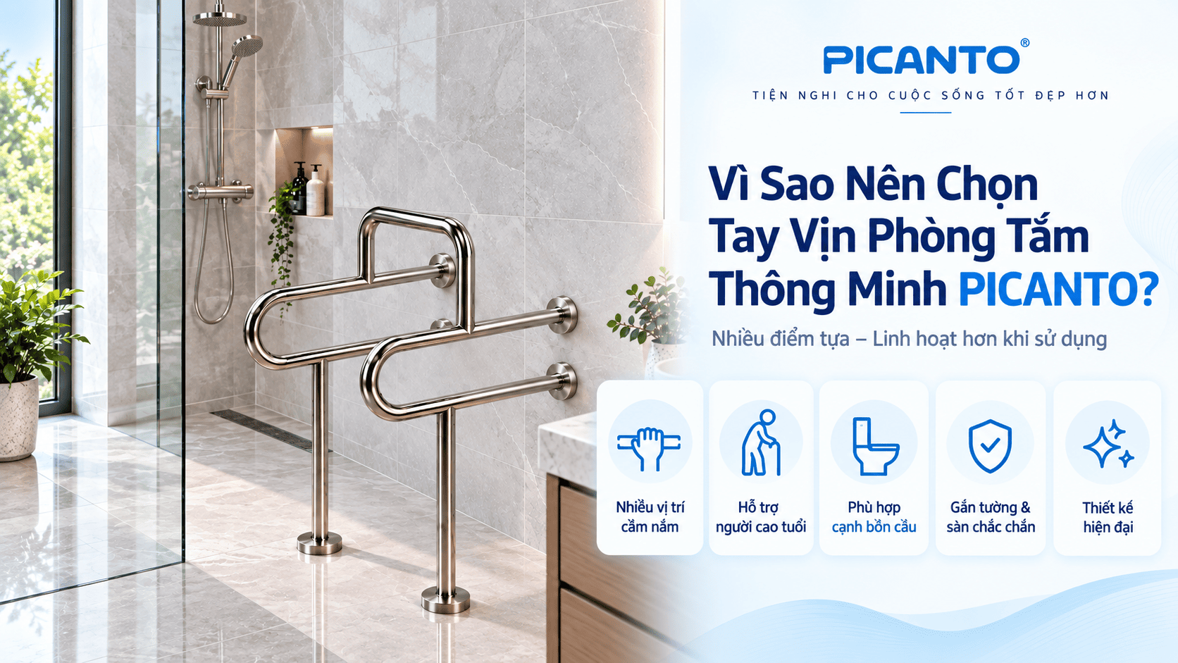 tay vịn phòng tắm thông minh