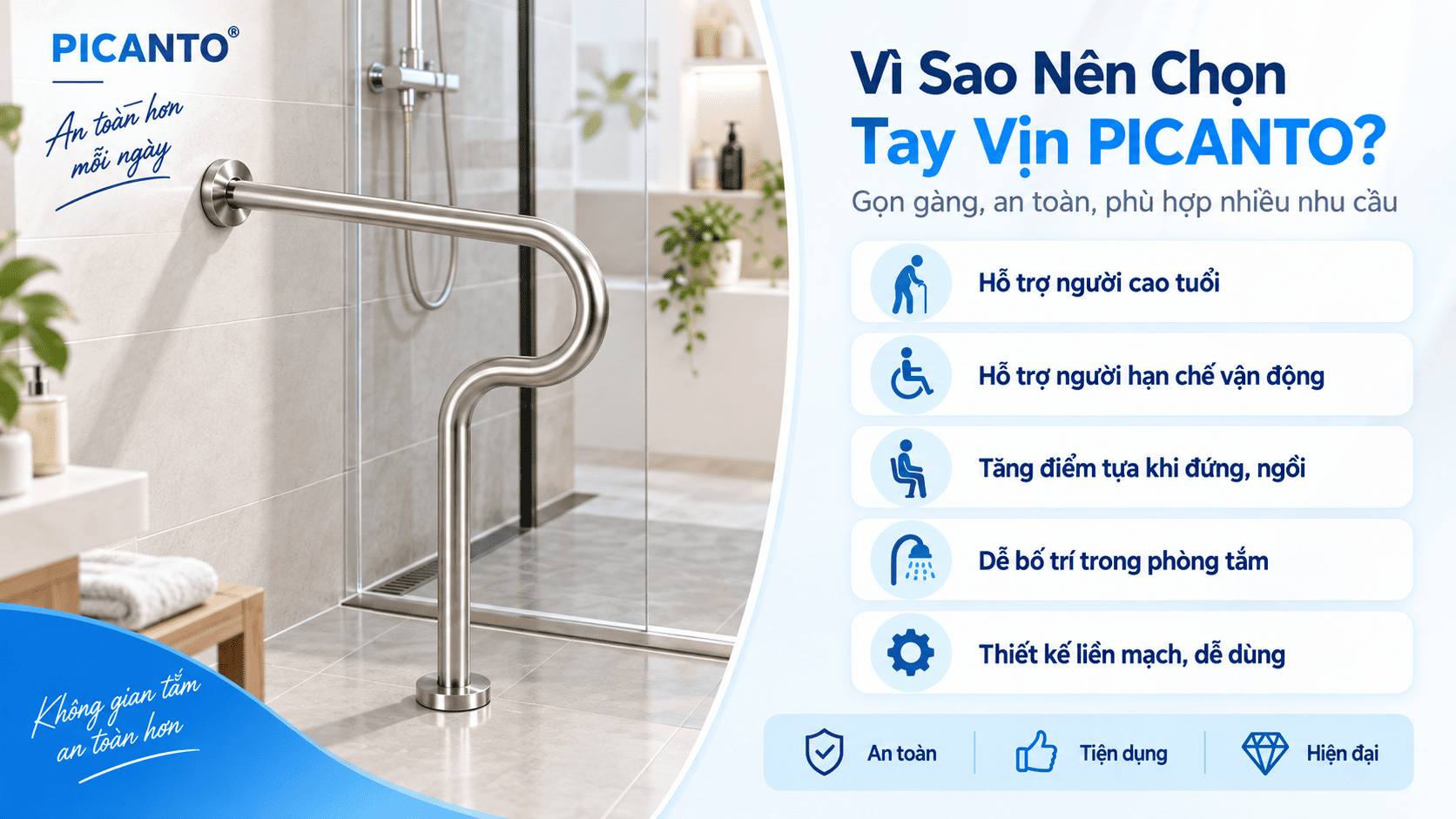 tay vịn uốn cong picanto